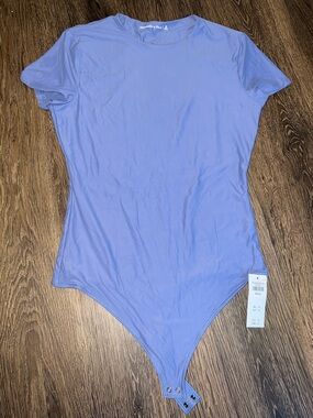 NWT Abercrombie & Fitch Blue Crewneck Bodysuit Size Medium